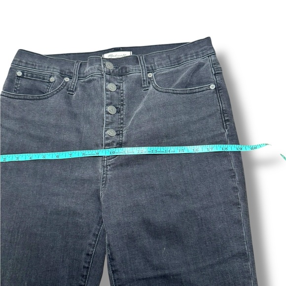Madewell Cali Demi-Boot Cut Button Fly Jeans Womens Sz 31 Black EUC - Picture 7 of 9